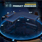 Bureau d'angle Homall en forme de L pour ordinateur, bureau d'écriture