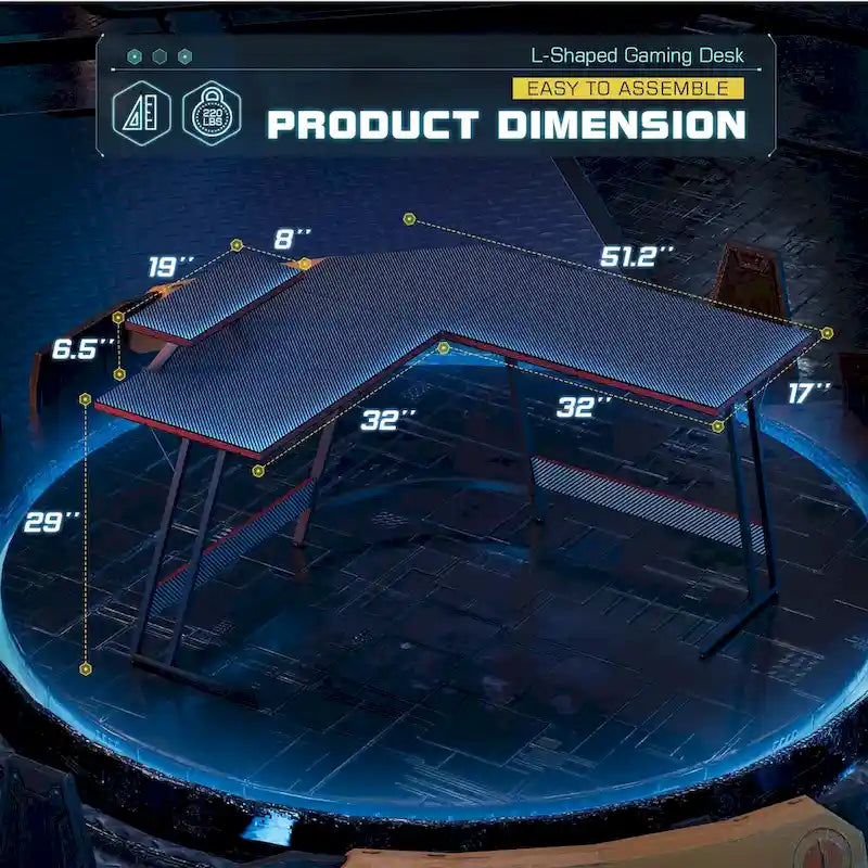 Bureau d'angle Homall en forme de L pour ordinateur, bureau d'écriture