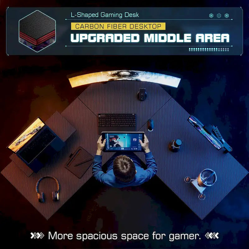 Bureau d'angle Homall en forme de L pour ordinateur, bureau d'écriture