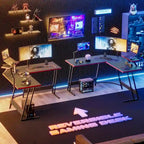 Bureau d'angle Homall en forme de L pour ordinateur, bureau d'écriture