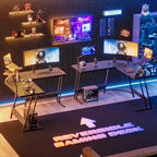 Bureau d'angle Homall en forme de L pour ordinateur, bureau d'écriture