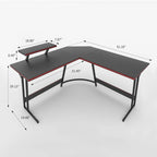 Bureau d'angle Homall en forme de L pour ordinateur, bureau d'écriture