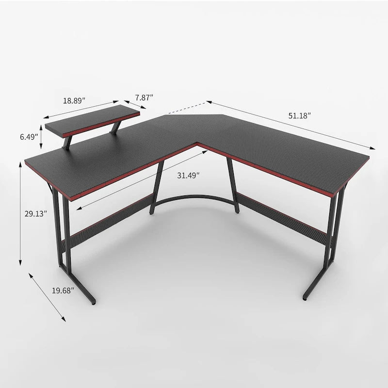 Bureau d'angle Homall en forme de L pour ordinateur, bureau d'écriture