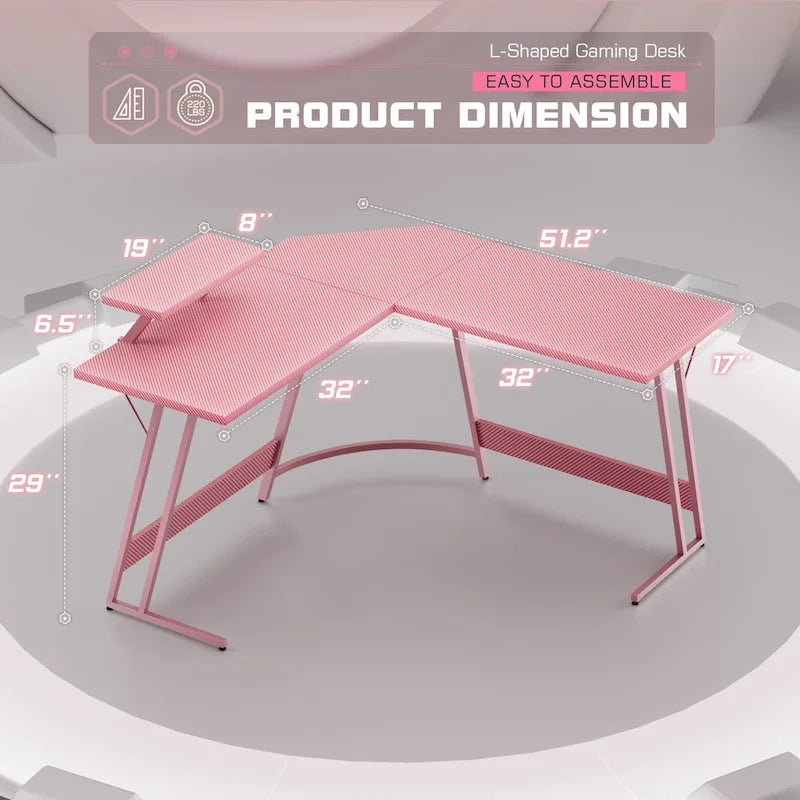 Bureau d'angle Homall en forme de L pour ordinateur, bureau d'écriture