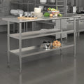 NSF Certified Commercial 18-Gauge Stainless Steel Work and Prep Table