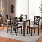 Nicolette Modern and Contemporary Transitional 5-PC Dining Set