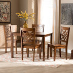 Ensemble de salle à manger Nicolette moderne et contemporain de style transitionnel, 5 pièces