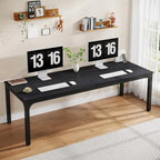 Bureau d'ordinateur extra long de 78,8 cm pour 2 personnes avec pieds en métal, idéal pour un bureau à domicile ou une chambre.