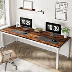 78.8 Extra Long 2 Person Computer Desk with Metal Legs for Home Office Bedroom