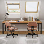 Bureau d'ordinateur extra long de 78,8 cm pour 2 personnes avec pieds en métal, idéal pour un bureau à domicile ou une chambre.