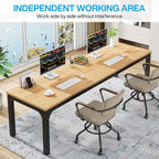 Bureau d'ordinateur extra long de 78,8 cm pour 2 personnes avec pieds en métal, idéal pour un bureau à domicile ou une chambre.