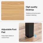 Bureau d'ordinateur extra long de 78,8 cm pour 2 personnes avec pieds en métal, idéal pour un bureau à domicile ou une chambre.