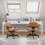 Bureau d'ordinateur extra long de 78,8 cm pour 2 personnes avec pieds en métal, idéal pour un bureau à domicile ou une chambre.