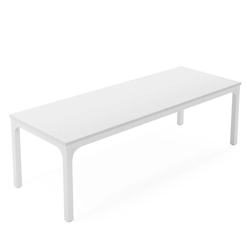 Bureau d'ordinateur extra long de 78,8 cm pour 2 personnes avec pieds en métal, idéal pour un bureau à domicile ou une chambre.