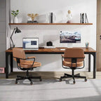 Bureau d'ordinateur extra long de 78,8 cm pour 2 personnes avec pieds en métal, idéal pour un bureau à domicile ou une chambre.