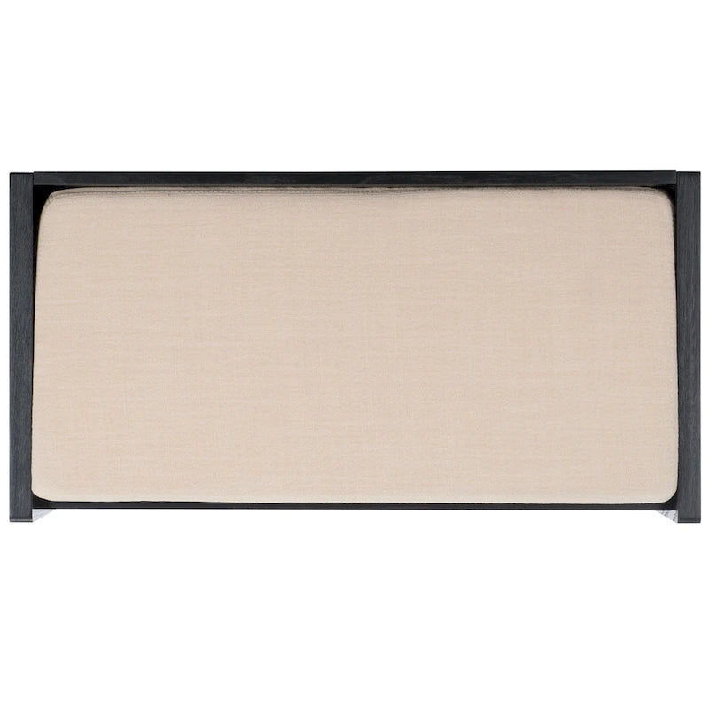 SAFAVIEH Banc de rangement pour chaussures Roseanna Chêne / Beige - 34 L x 18 P x 21 H - 34 L x 18 P x 21 H