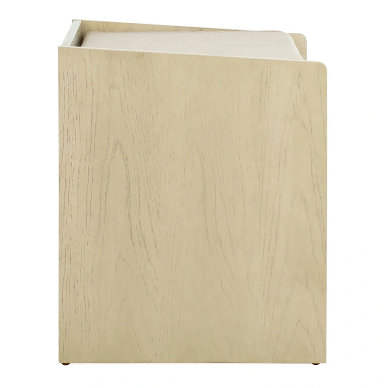 SAFAVIEH Banc de rangement pour chaussures Roseanna Chêne / Beige - 34 L x 18 P x 21 H - 34 L x 18 P x 21 H