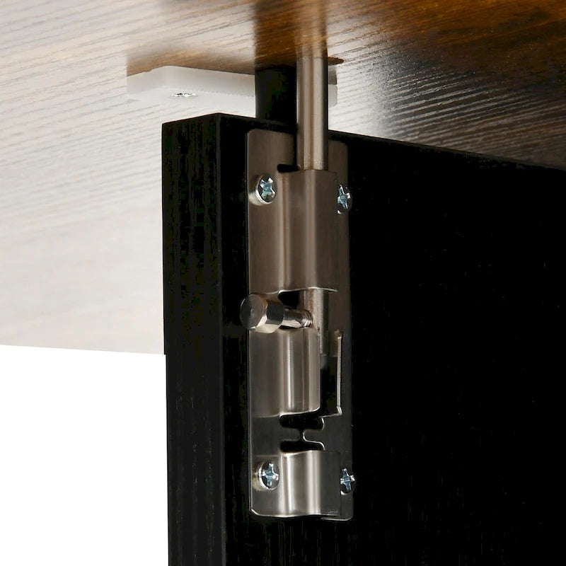 Ensemble de salle à manger pliant moderne Moasis avec table à abattants à 6 roues et tabourets de rangement