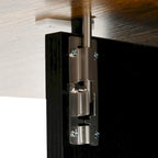 Ensemble de salle à manger pliant moderne Moasis avec table à abattants à 6 roues et tabourets de rangement