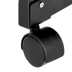 Ensemble de salle à manger pliant moderne Moasis avec table à abattants à 6 roues et tabourets de rangement