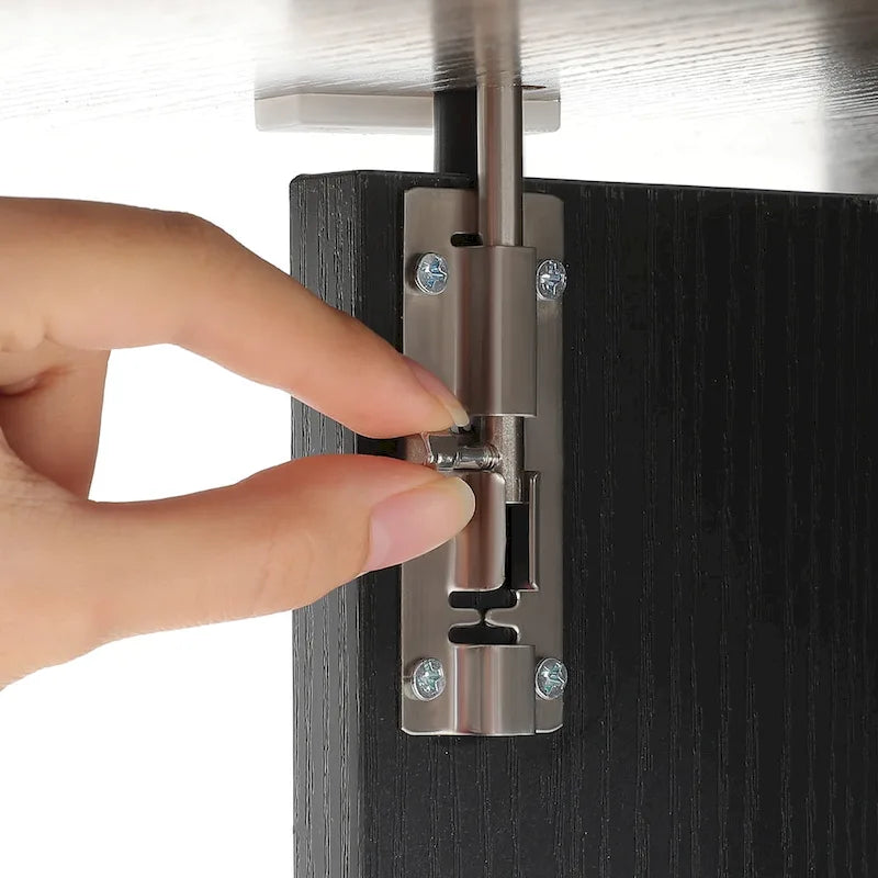 Ensemble de salle à manger pliant moderne Moasis avec table à abattants à 6 roues et tabourets de rangement