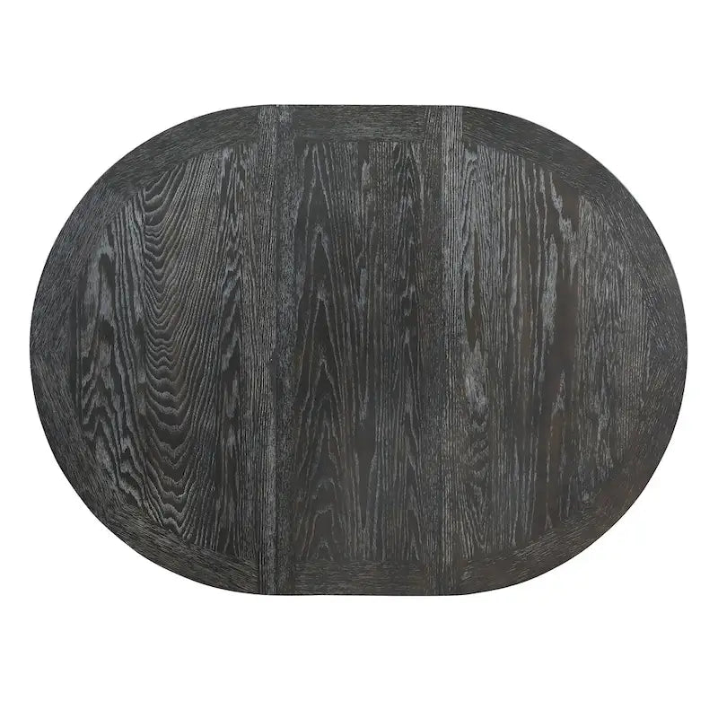 Ensemble de salle à manger 5 pièces comprenant une table ronde extensible et 4 chaises rembourrées