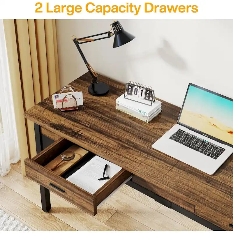 Bureau d'ordinateur extra long de 200 cm (78,7 pouces), bureau pour deux personnes pour bureau à domicile