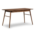 Bureau Etta de Poly &amp; Bark - Bois massif avec deux tiroirs à fermeture amortie