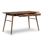 Bureau Etta de Poly &amp; Bark - Bois massif avec deux tiroirs à fermeture amortie