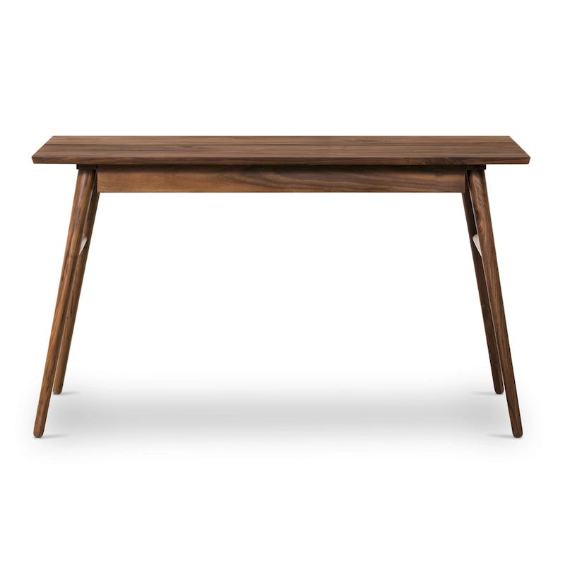 Bureau Etta de Poly &amp; Bark - Bois massif avec deux tiroirs à fermeture amortie