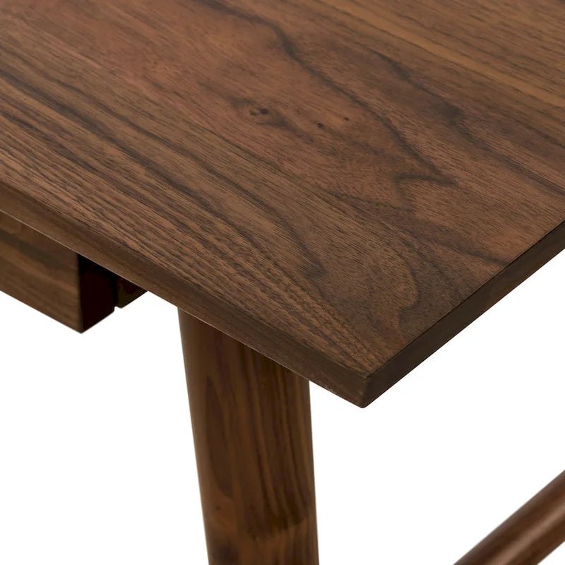 Bureau Etta de Poly &amp; Bark - Bois massif avec deux tiroirs à fermeture amortie