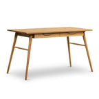 Bureau Etta de Poly &amp; Bark - Bois massif avec deux tiroirs à fermeture amortie