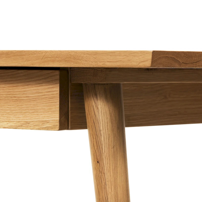 Bureau Etta de Poly &amp; Bark - Bois massif avec deux tiroirs à fermeture amortie