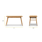 Bureau Etta de Poly &amp; Bark - Bois massif avec deux tiroirs à fermeture amortie