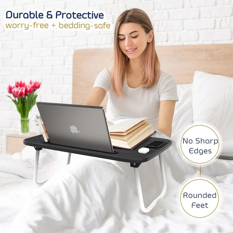 Tablette de lit réglable pour ordinateur portable Nestl - Support portable avec pieds pliables - Support gain de place