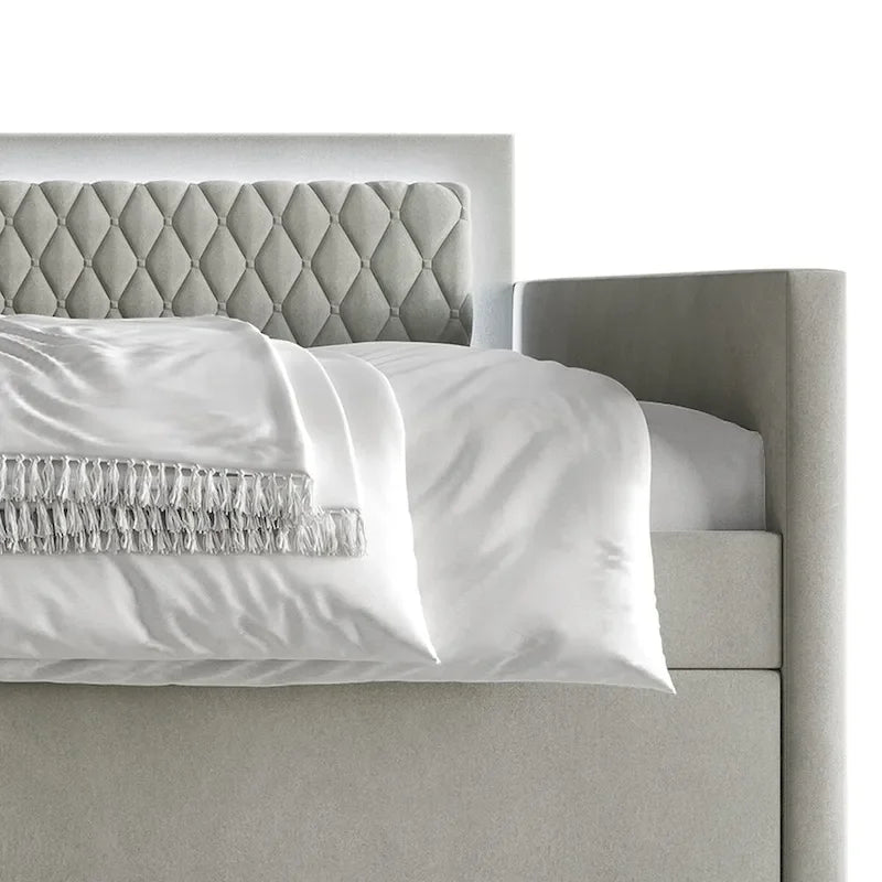 Lit de jour contemporain CraftPorch en velours avec lit gigogne