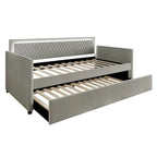 Lit de jour contemporain CraftPorch en velours avec lit gigogne