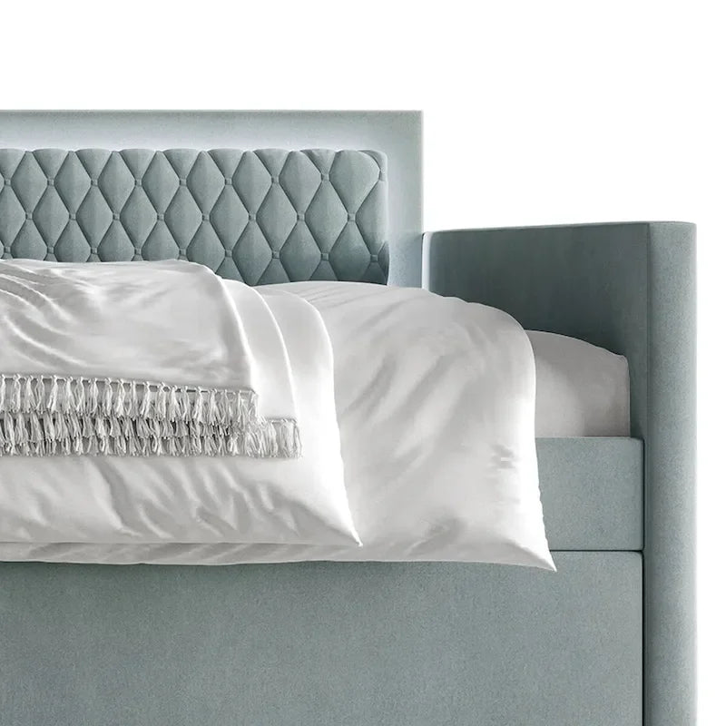 Lit de jour contemporain CraftPorch en velours avec lit gigogne