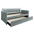 Lit de jour contemporain CraftPorch en velours avec lit gigogne