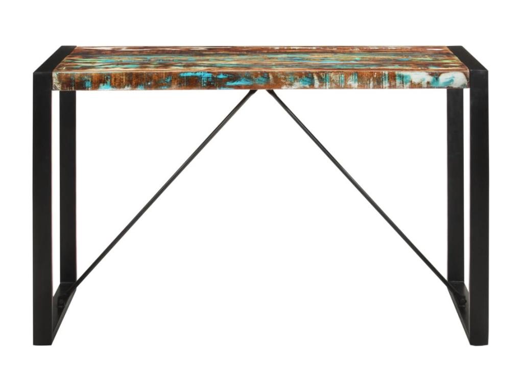 Table de salle à manger en bois massif marron, 120 x 55 x 76 cm