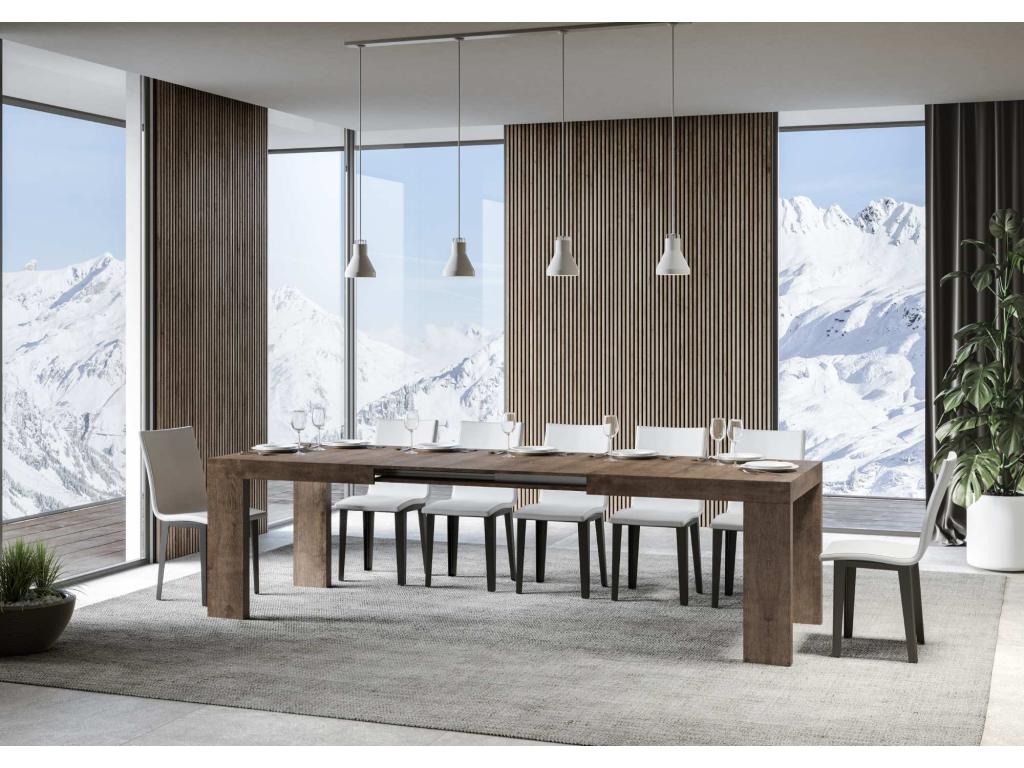 Table marron, 90 x 160 cm