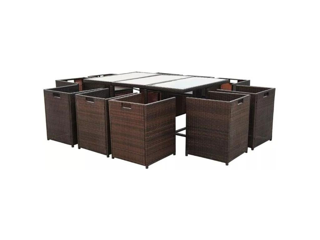 Table en résine tressée naturelle