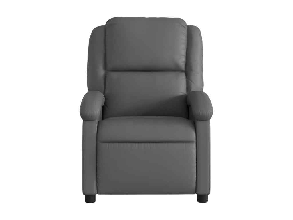 Fauteuil d'appoint en similicuir gris