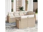 Ensemble de mobilier de jardin en résine tressée beige - dlz1766457029180
