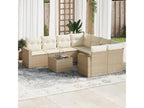 Ensemble de mobilier de jardin en résine tressée beige - dlz1766457135101