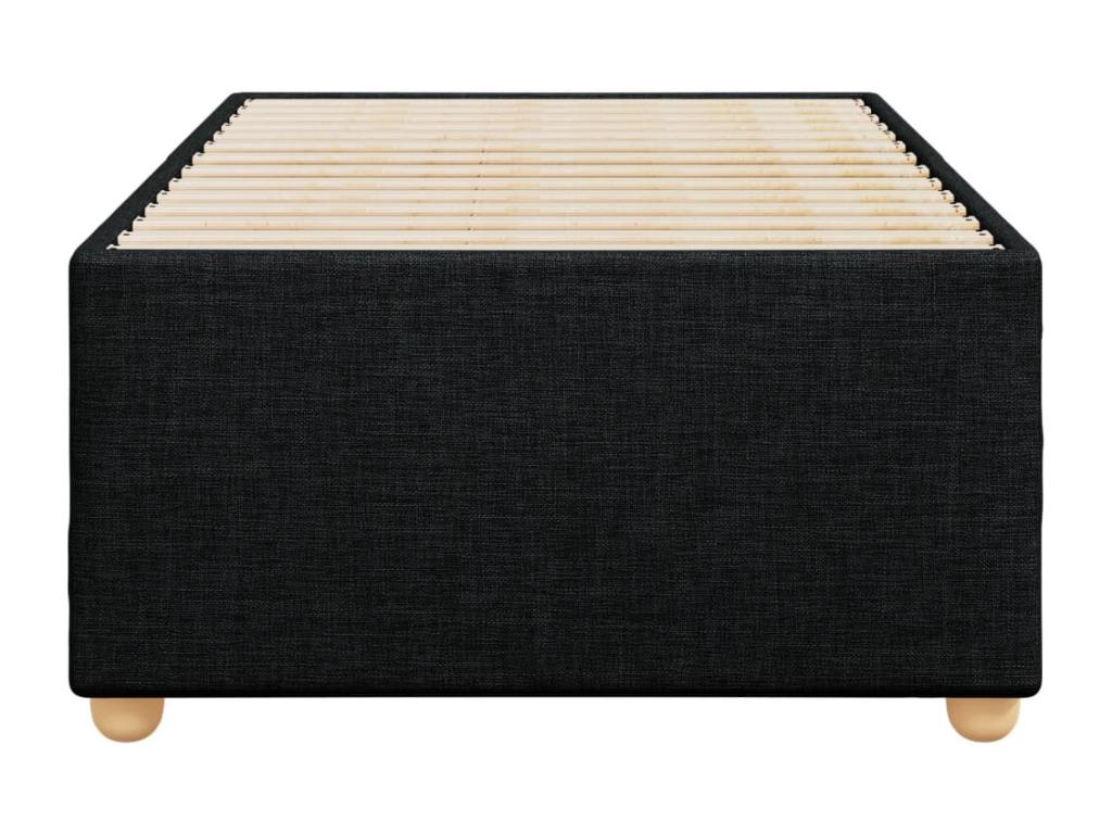 Cadre de lit en tissu noir, 90 x 190 cm