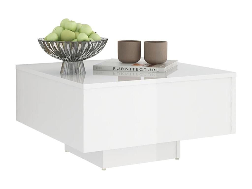Table basse blanche, 60 x 60 x 31,5 cm