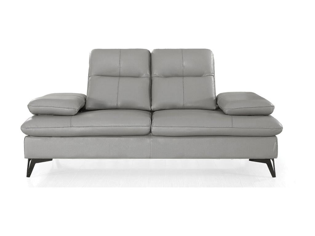 Canapé en cuir gris