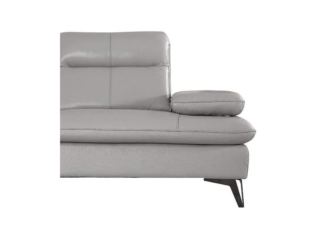 Canapé en cuir gris