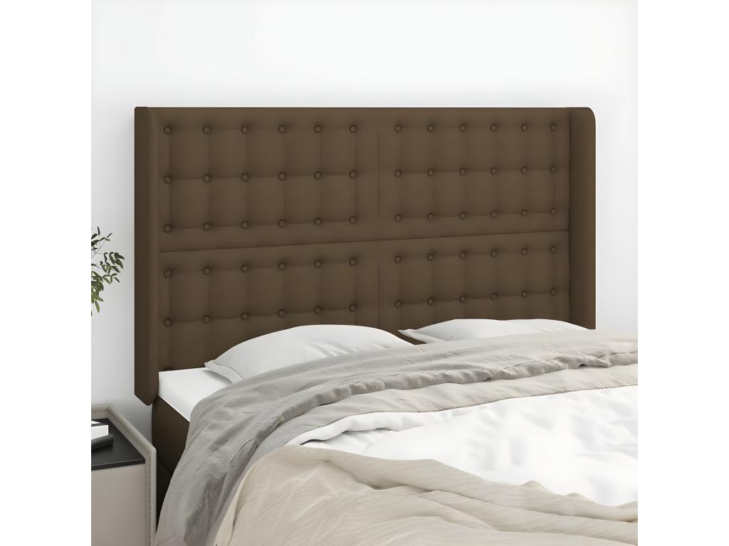 Meuble de maison en tissu marron, 147 x 16 x 118 cm